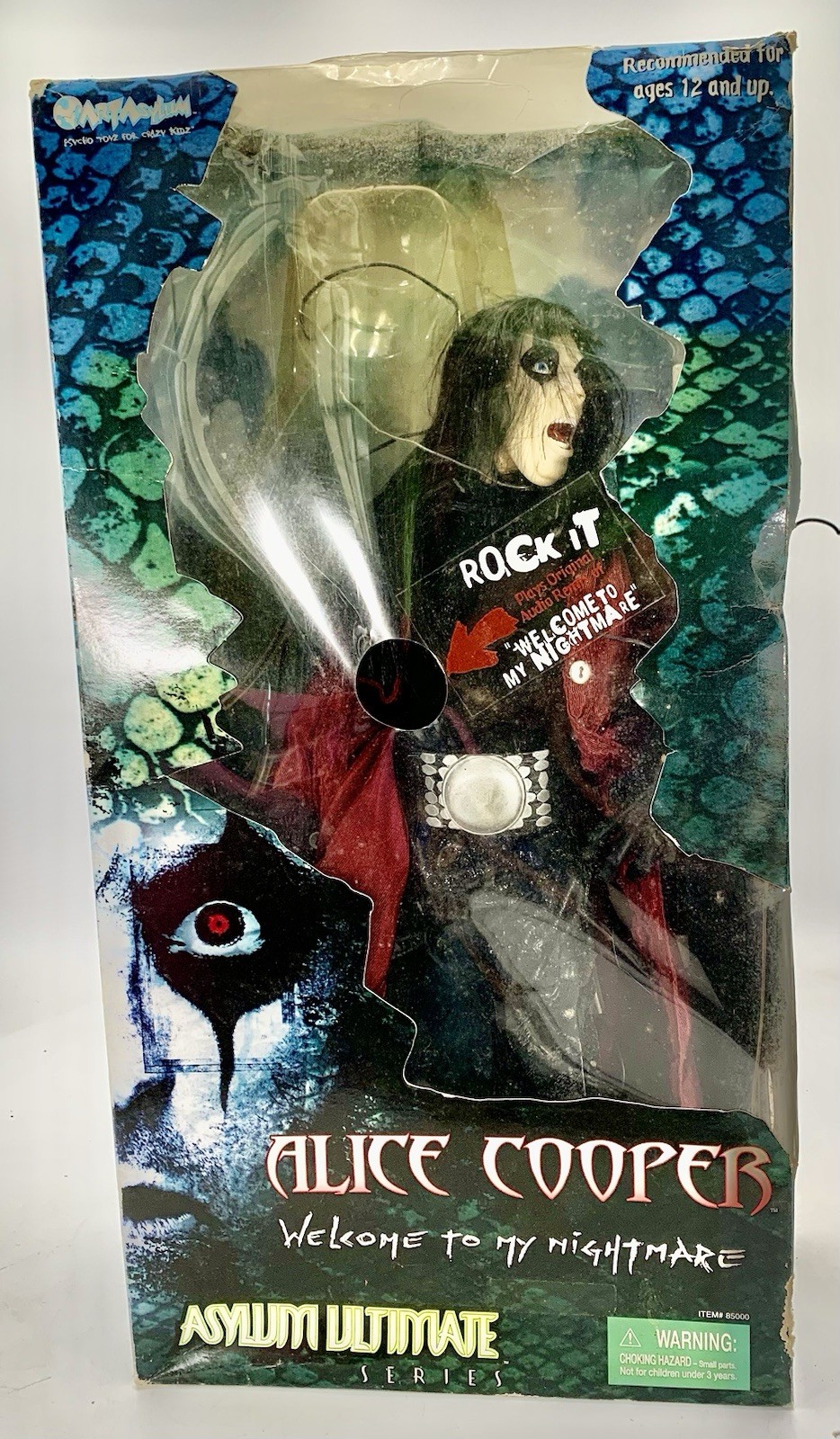 Alice Cooper Welcome To My Nightmare Art Asylum 18 Inch Singing Action Figure