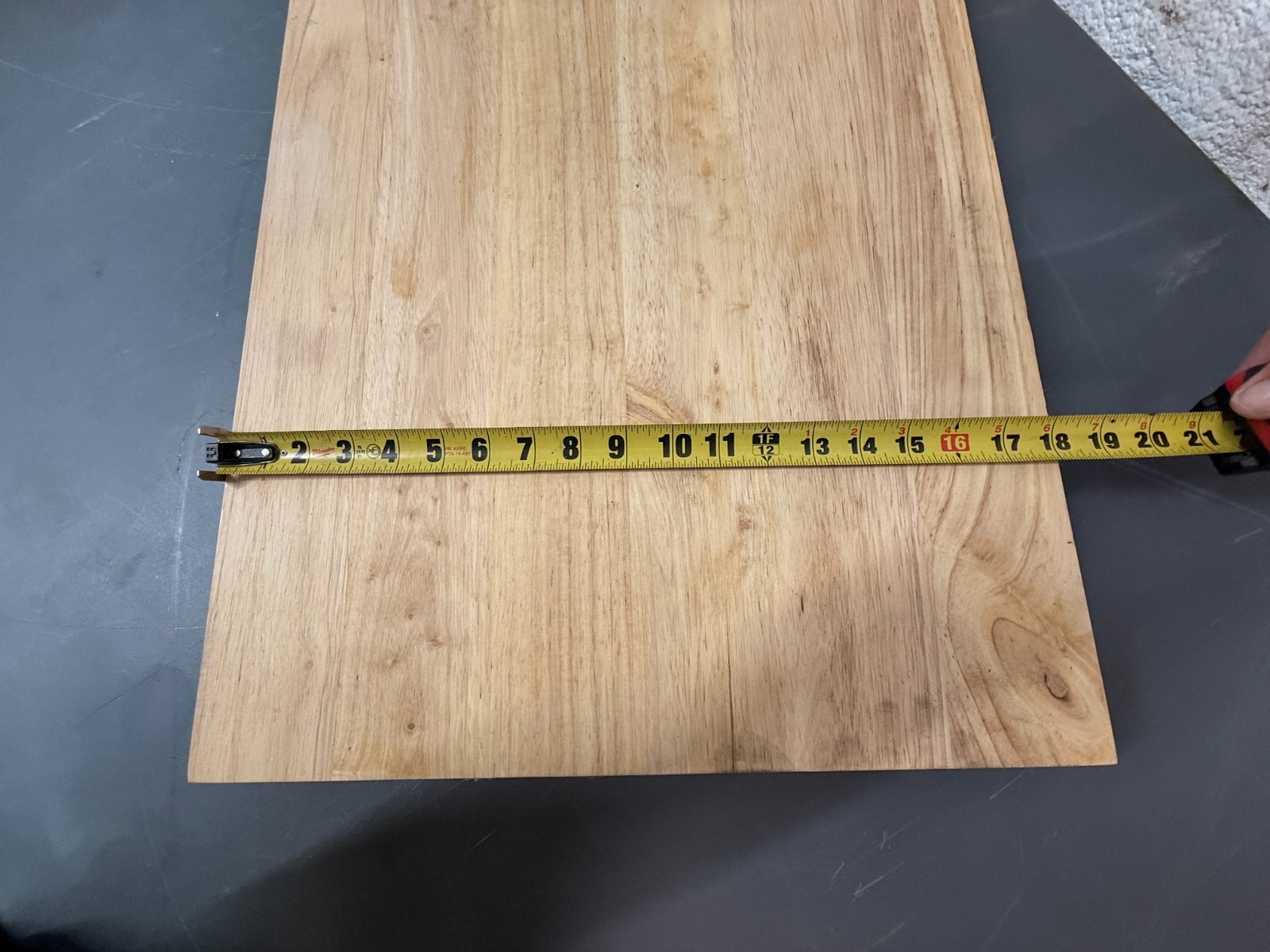 Winco Choice 18" x 24" x 1.75" Medium Tan Wooden Cutting Board /Prep # WCB-1824