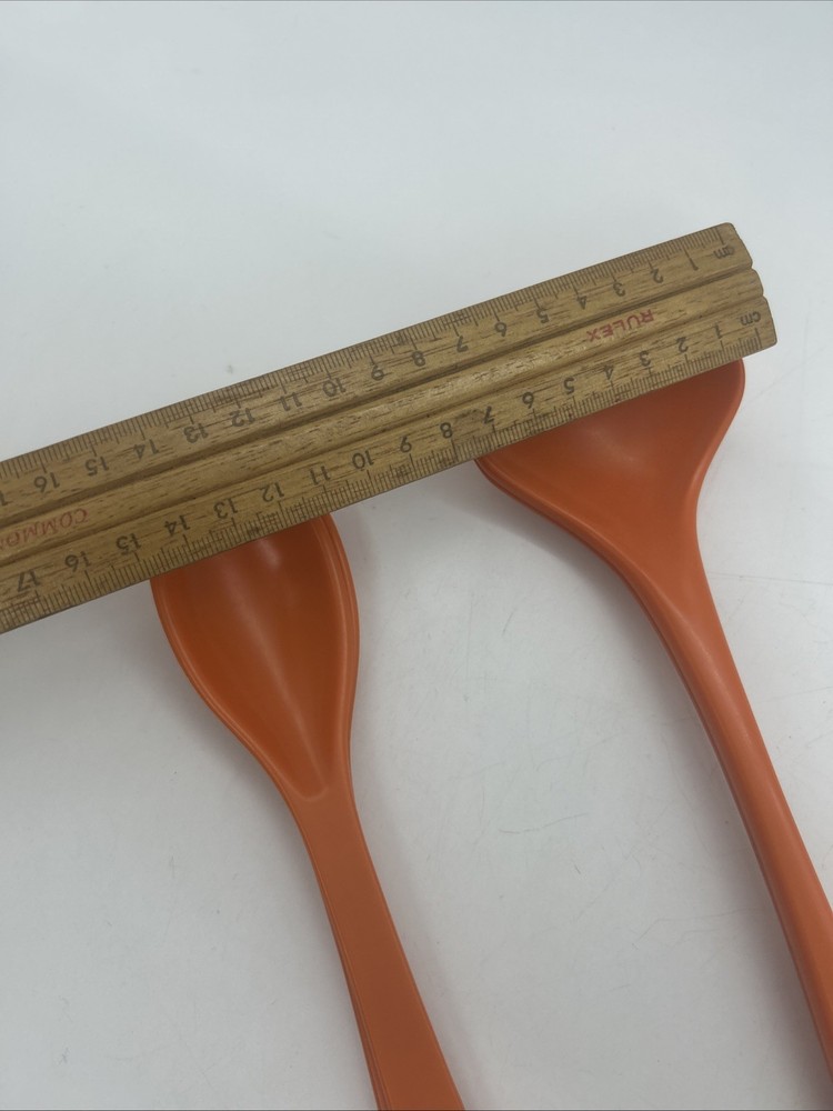 Retro Rosti Salad Server Orange Set Denmark Mepal Melamine + Extra Set