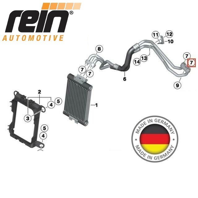 ✅ Set of 2 OEM Oil Cooler O-Ring Seals for BMW 17222245358-EC 17228604345 CRP
