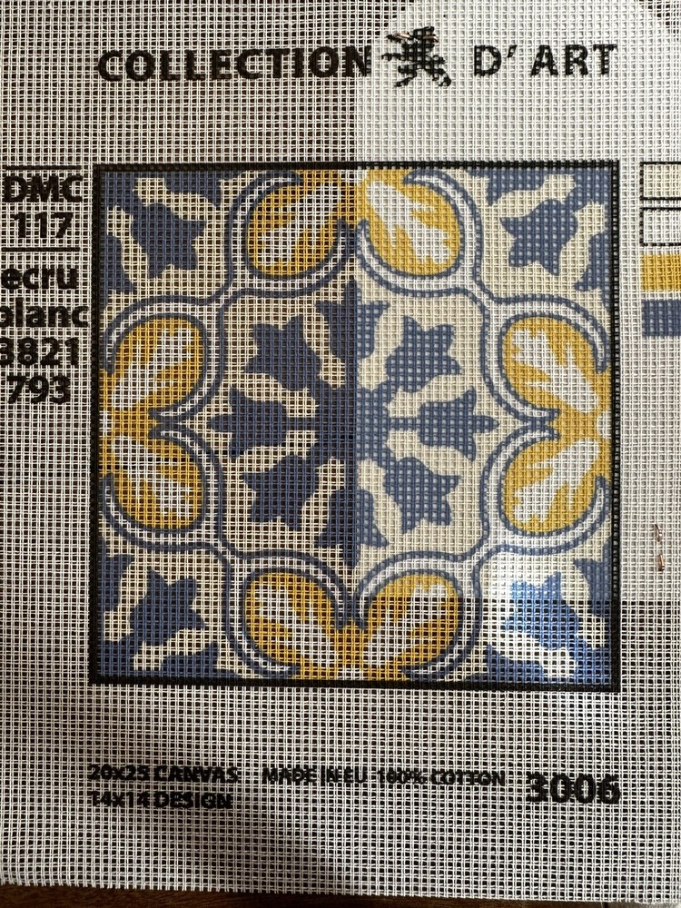 Printed needlepoint tapestry   20x25 Cm  Rto Canvas Only