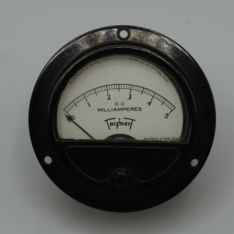 Triplett D.C Milliamperes Meter 0-5