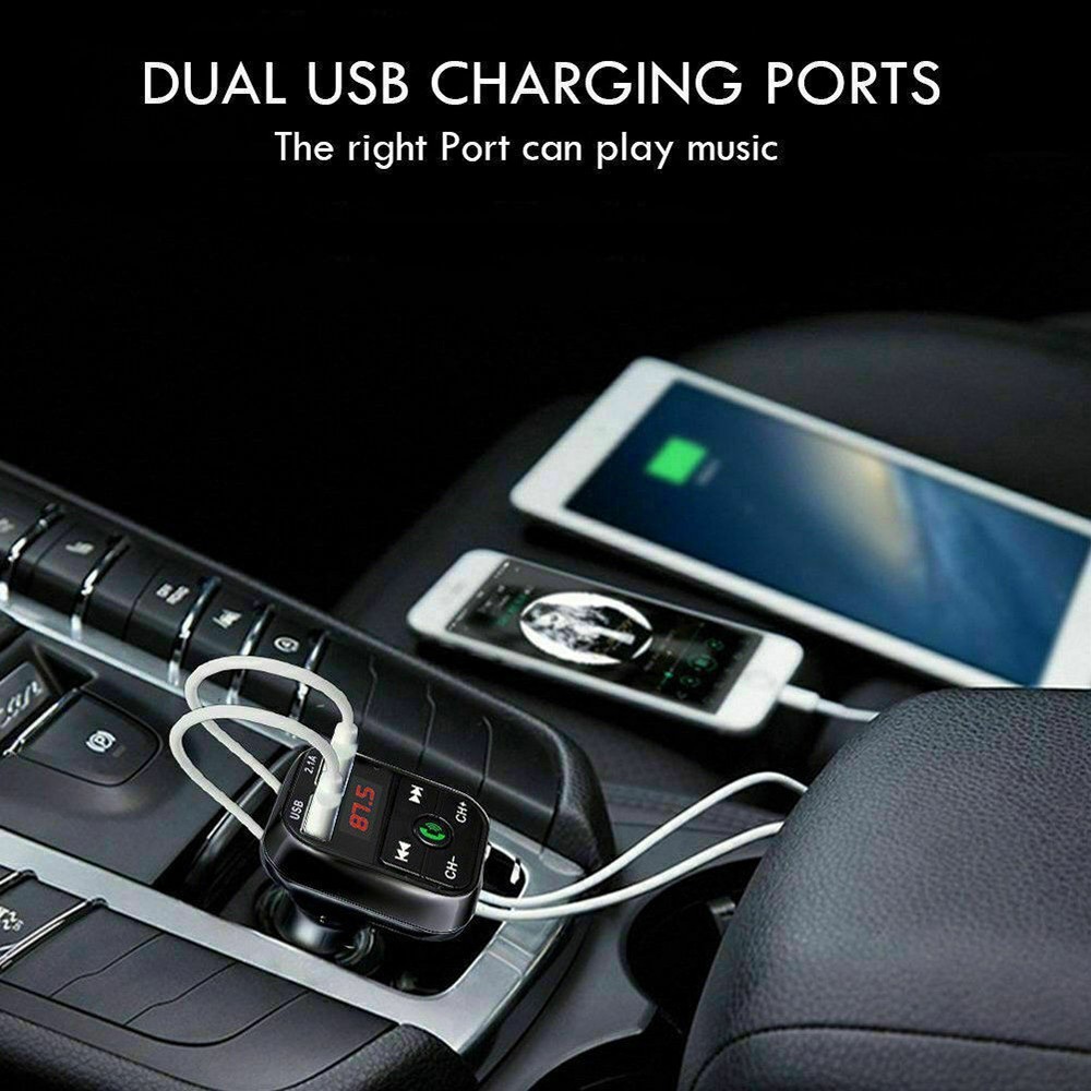 Wireless Car MP3 Player FM Transmitter 2 USB Charging Handsfree