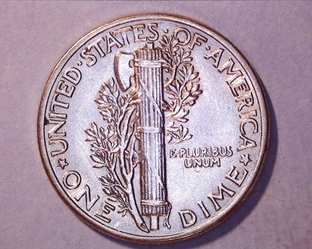 1944 Mercury Head Silver Dime BU "ERROR" LOW 4 **128-6A