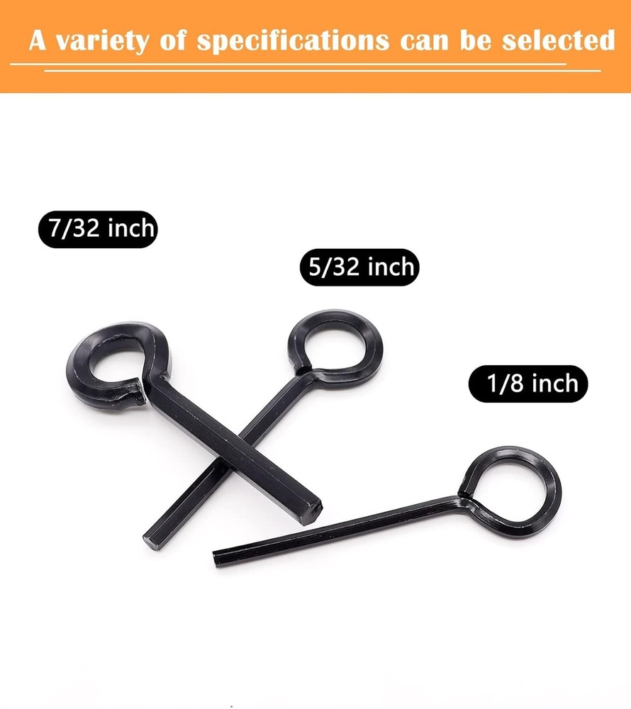 10Pcs Black 5/32" Hex Dogging Key for Push Bar Panic Exit Device