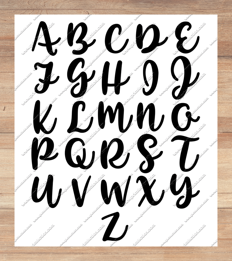30 Cutsom BROWN KRAFT 1 x 2.63 Inch Return Address Monogram Brush Script Labels