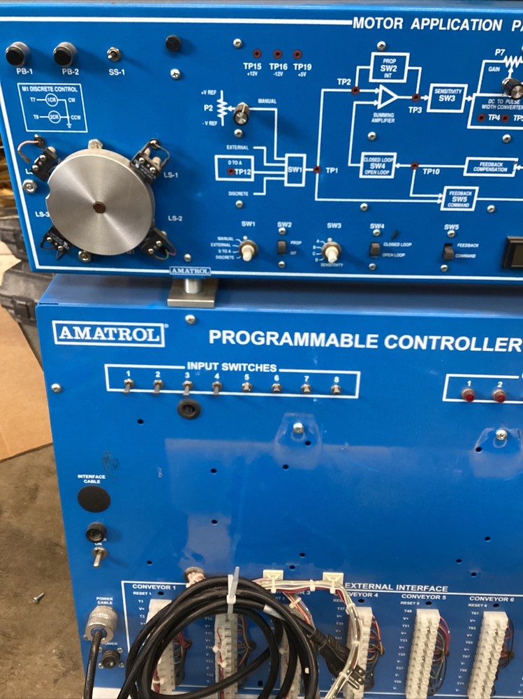 Amatrol Programmable Controller System Motor App.panel #17205