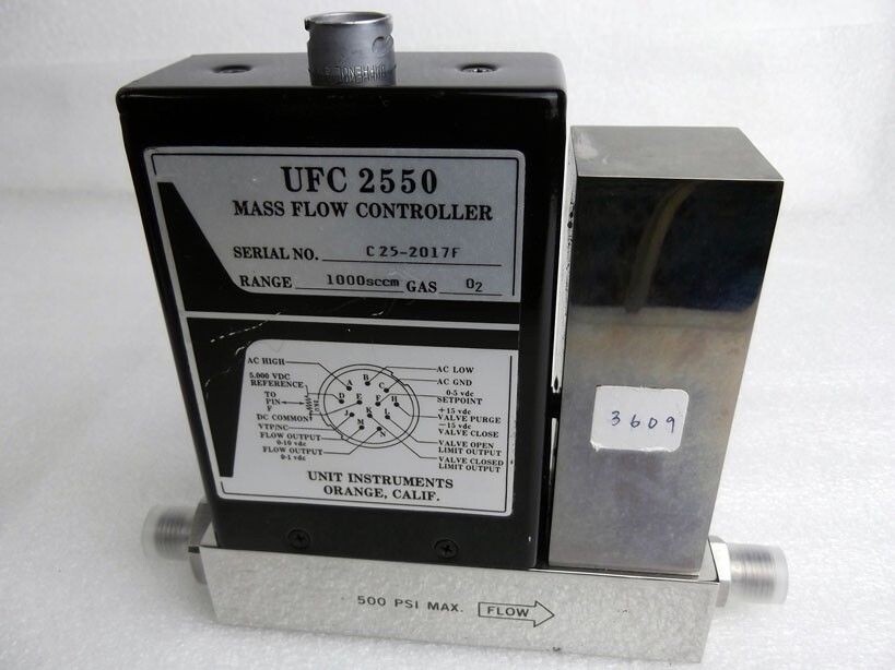 Unit UFC-2550, MFC, Mass Flow Controller, O2, 1000 SCCM, Used