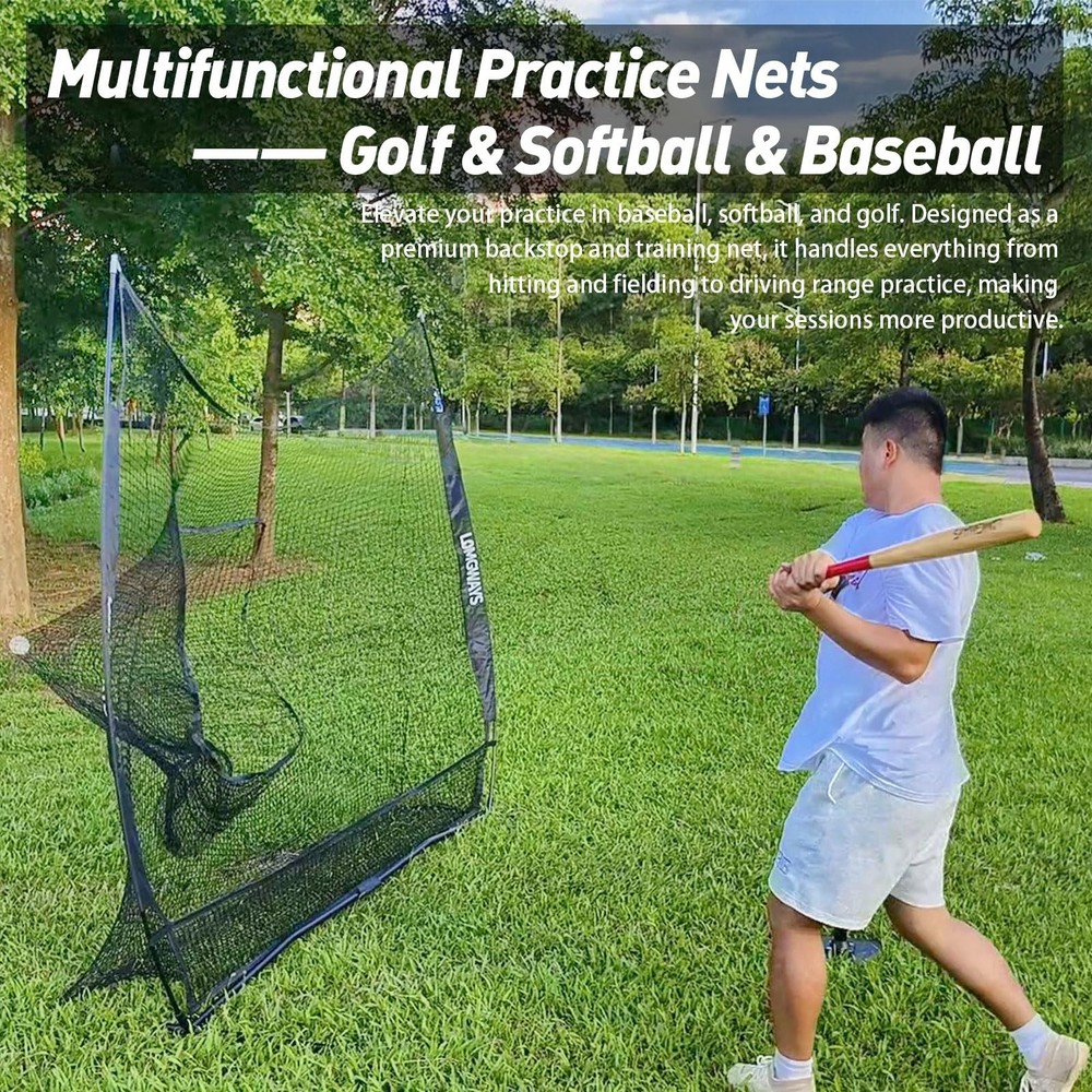 Best 77FT Golf/Baseball/Softball Practice Net for Batting Hitting, Pitching