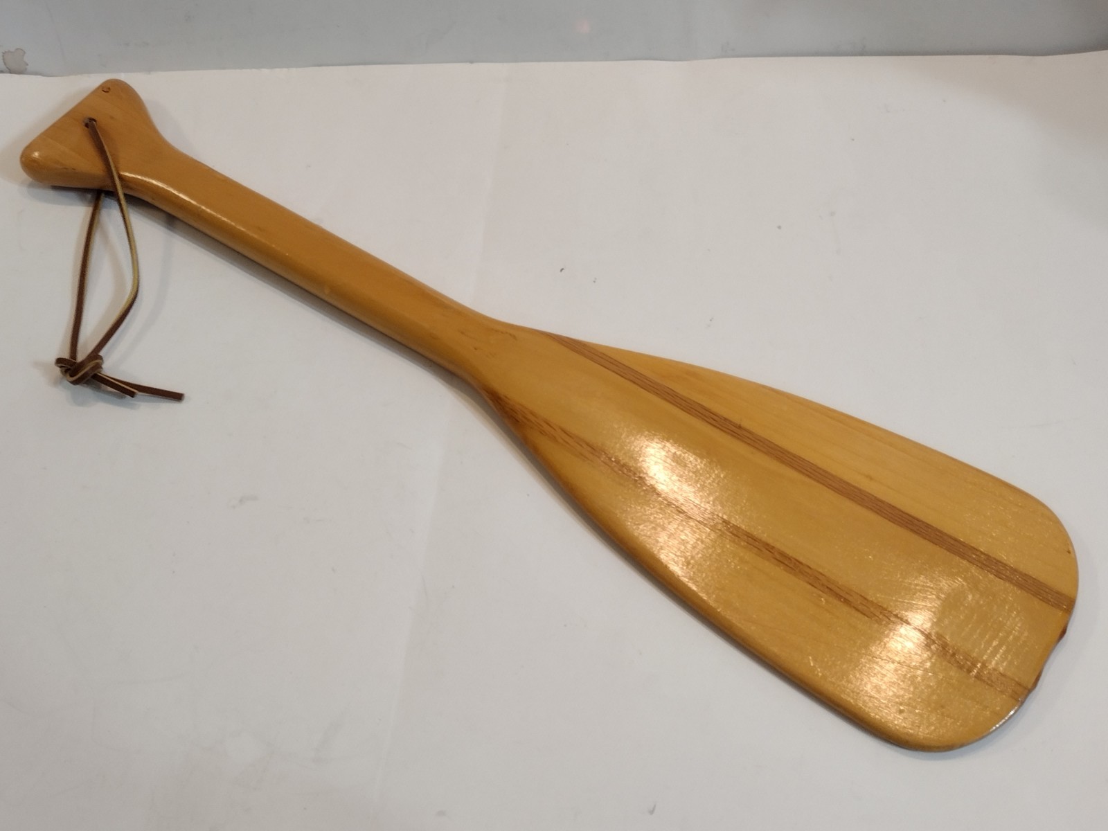 🛶 Caviness Feather Brand Mini Wooden Canoe Paddle Oar Store Promo 18"