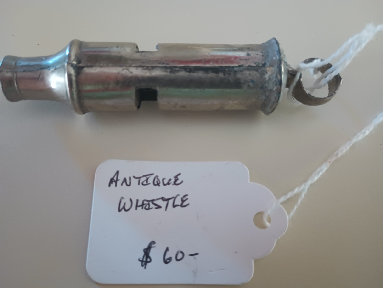 VINTAGE WHISTLE- POSSIBLE CIVIL WAR ERA- 3 INCHES LONG- METAL