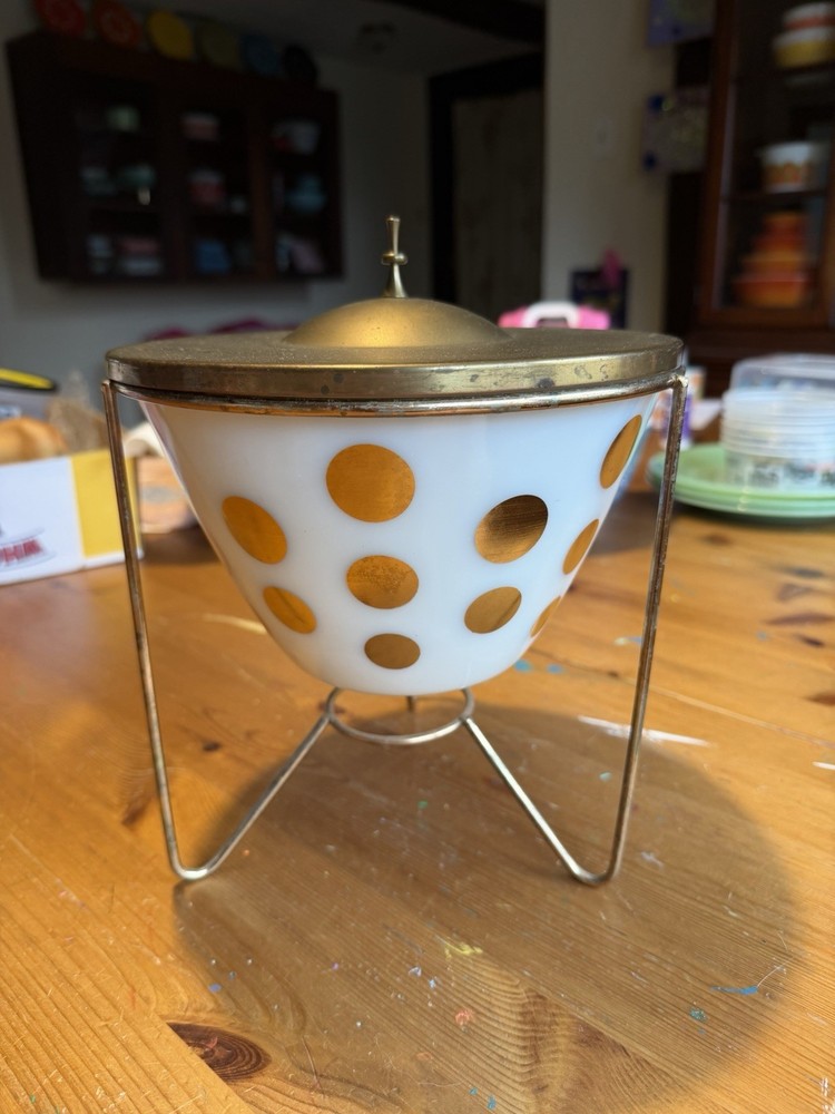 Fire King Gold Dots With Cradle
