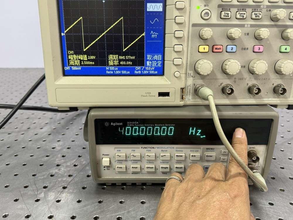 Agilent 33120A 15MHz Function Arbitrary Waveform Generator Tested Knob Missing