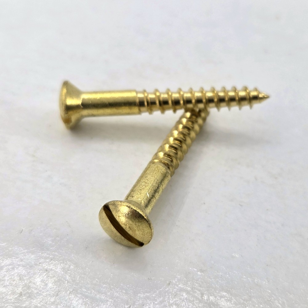 PAIR Thompson Center Brass Buttplate Screws Flintlock Percussion Muzzleloader TC
