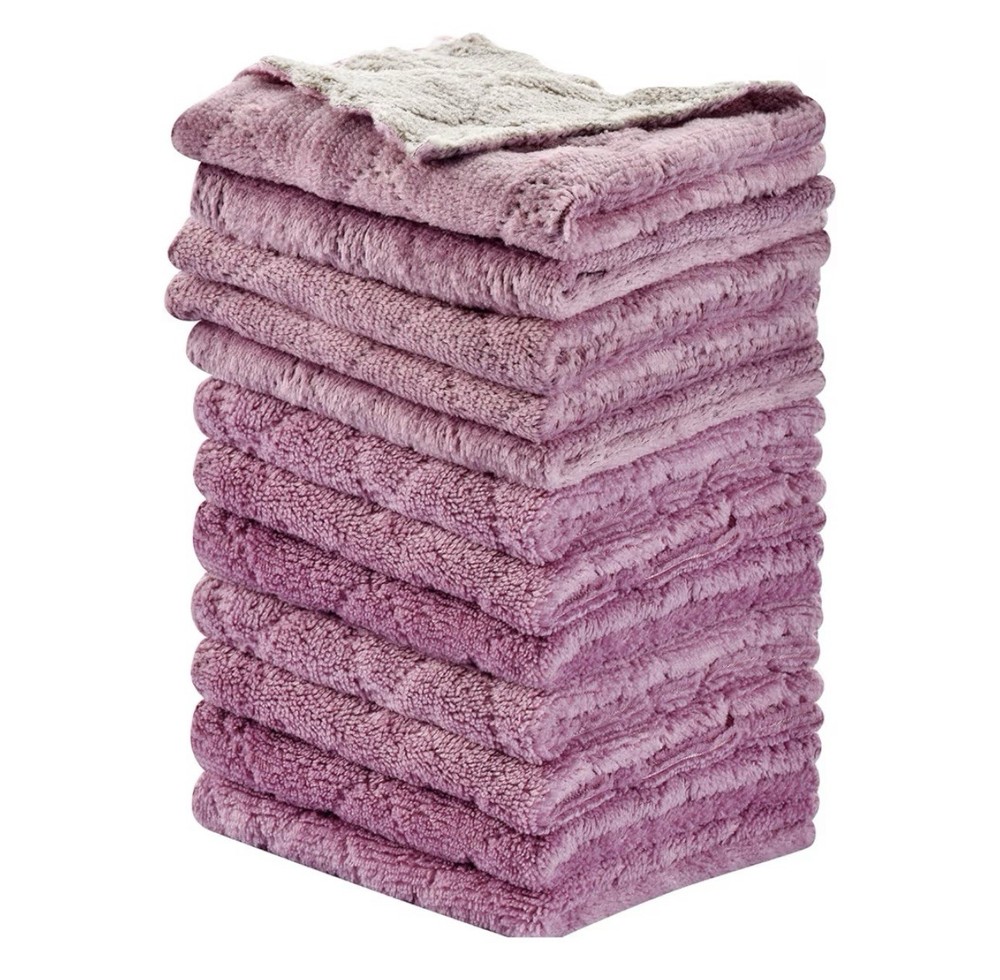 12PCS Kitchen Towels Dish Towels, Multipurpose Reusable Dish Cloths, Microfiber