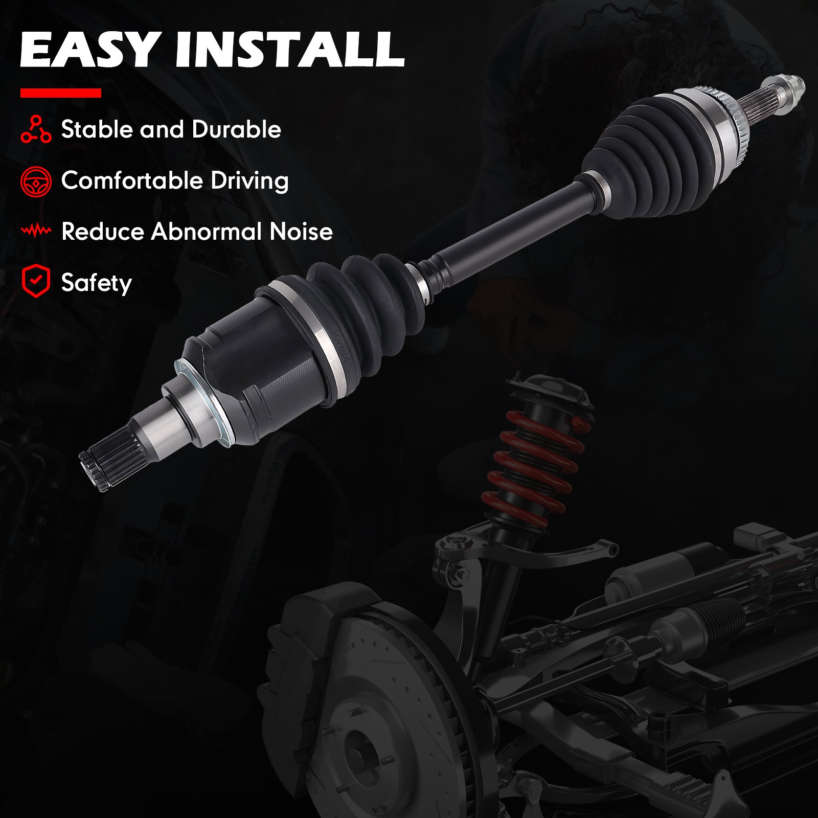 CV Axle Shaft Front Left & Right Set for Toyota Camry Solara 2.4L 4 Cyl 2002-09
