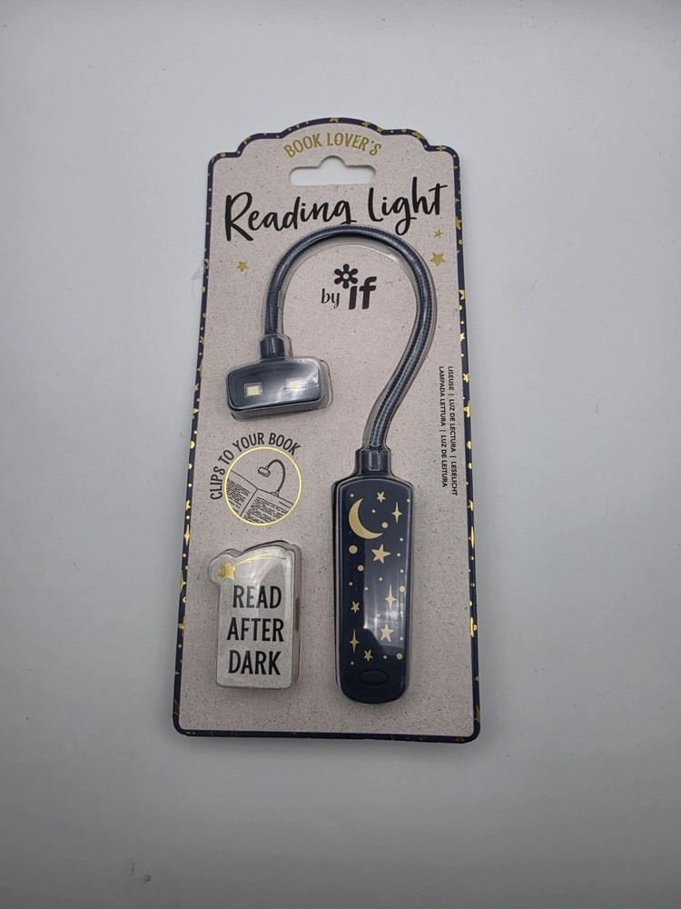 IF Book Lover's Reading Light - Bee, Blue - 3 Brightness Settings - Clips On