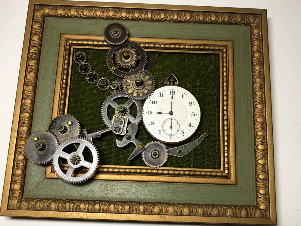 Framed time piece collages