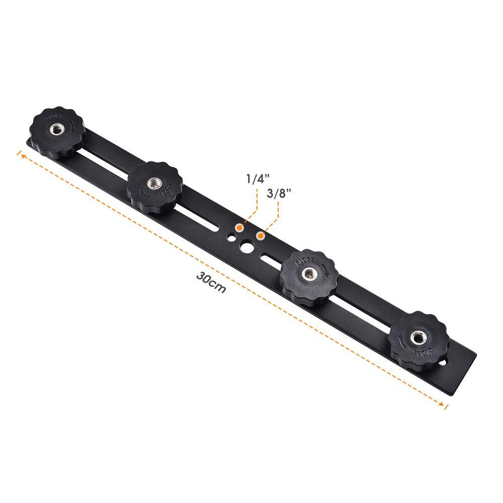 11 Inch Flash Bracket Long Dual Camera Mount Flash Bracket Extension Bar With 1/