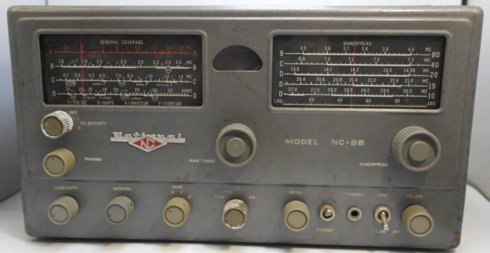 National Company Equipment - General Coverage Receiver NC-98 UNTESTED