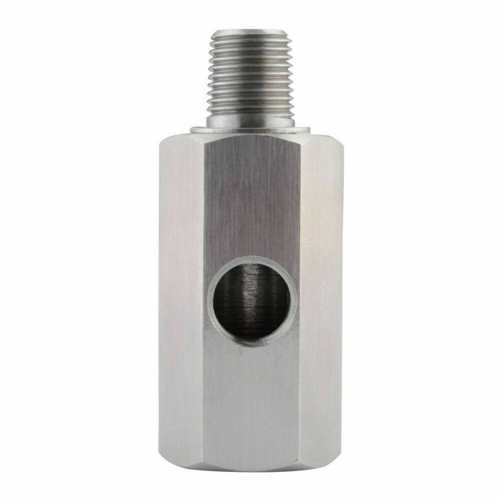 1/8" BSPT Oil Pressure Sensor Tee to NPT Adapter Turbo Supply Feed Line Gauge T