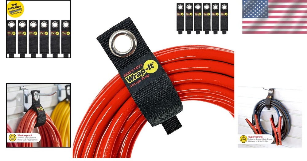 Versatile 10-Inch Heavy-Duty Storage Straps, 6-Pack for Efficient Organization