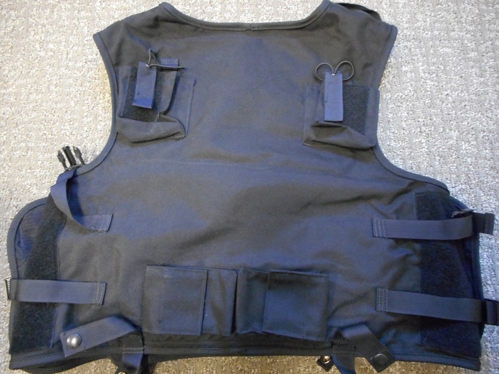 Second Chance External Assault Shell Outer Body Armor TAC Carrier w/ Pockets BLK