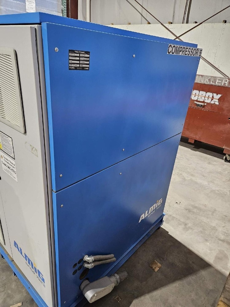 Almig 125hp. Variable speed rotary screw air compressor tested