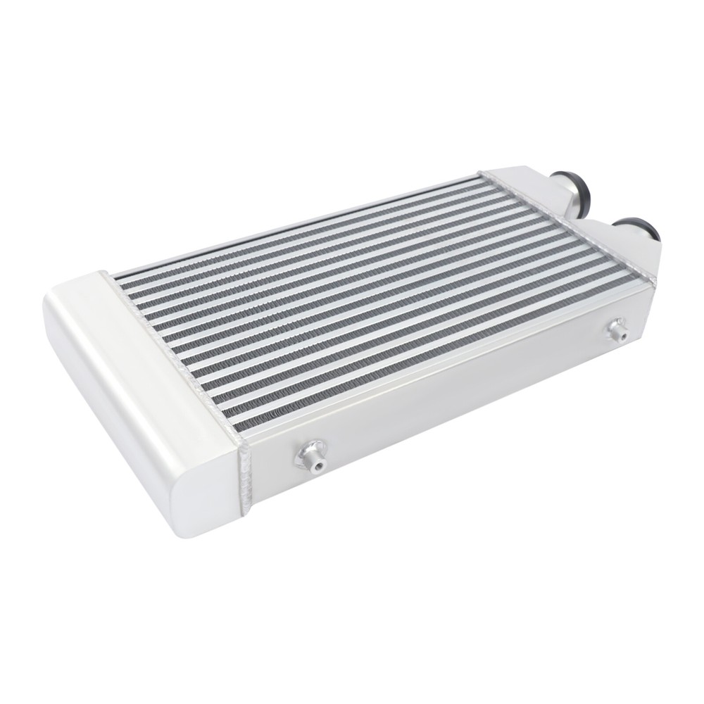 Universal Aluminum Intercooler Front Mount 2.5" Inlet&Outlet Same One Side