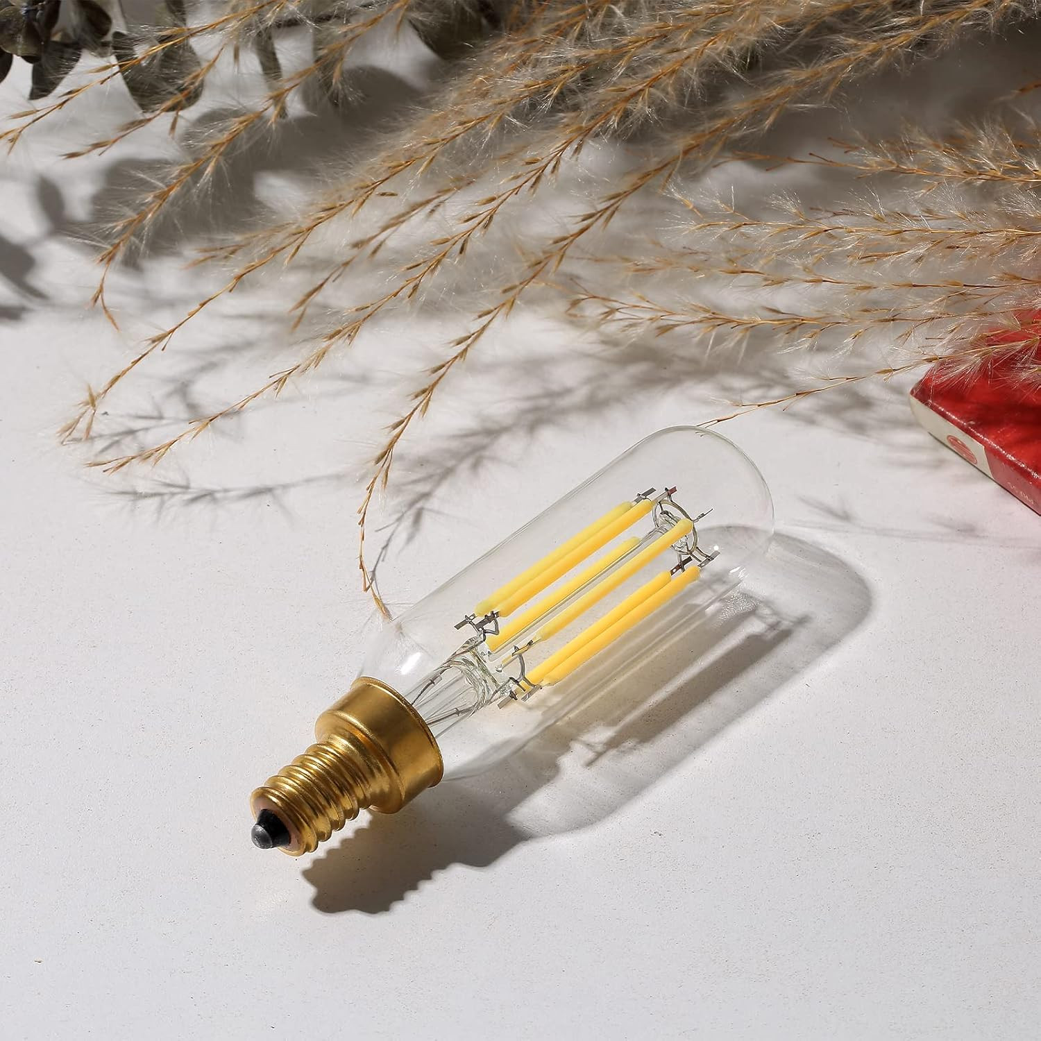 E12 Dimmable LED Bulb 80W Equivalent Small Candelabra Classic T6 T25 Ceiling Fan