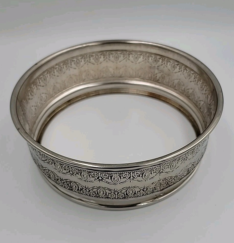 8” Silverplate Wine Coaster Without Bottom