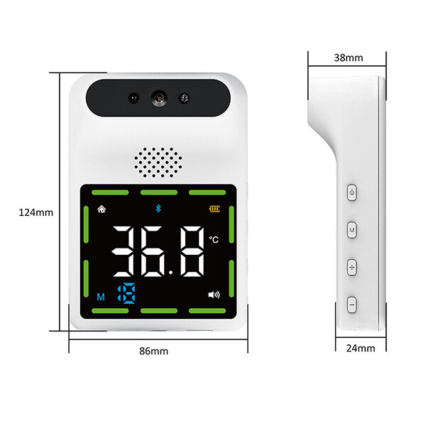 Wall Mounted Bluetooth Forehead Infrared Thermometer °C/°F Temperature Meter US