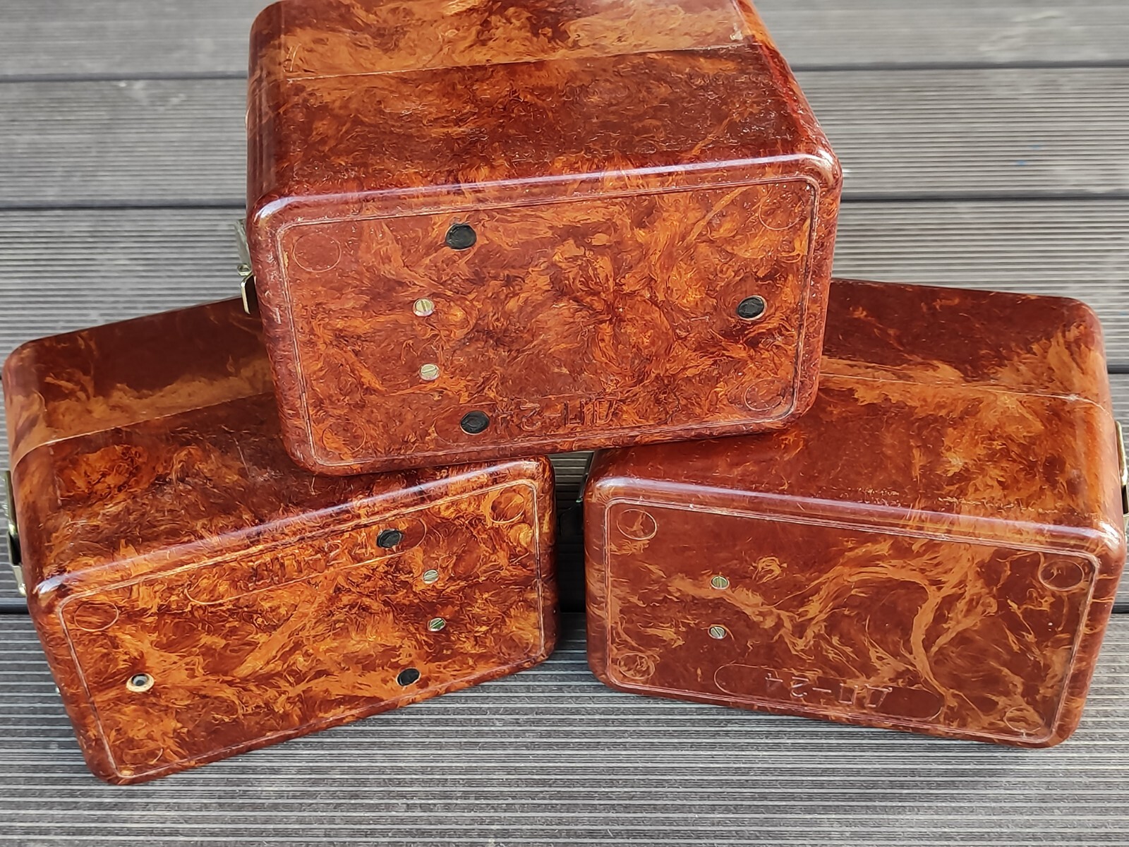 2 pcs Soviet Bakelite Box.USSR Bakelite Ammo Box Vintage Military USSR Bakelite