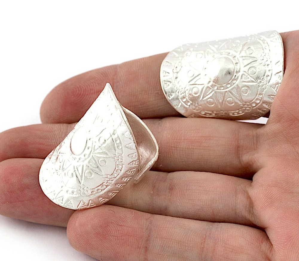 Sun Ring Textured Adjustable Ring Shiny Silver Plated Brass 10US size 2813