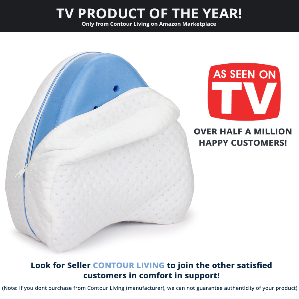 Contour Legacy Memory Foam Leg & Knee Side Sleeper Pillow for Comfort & Relief