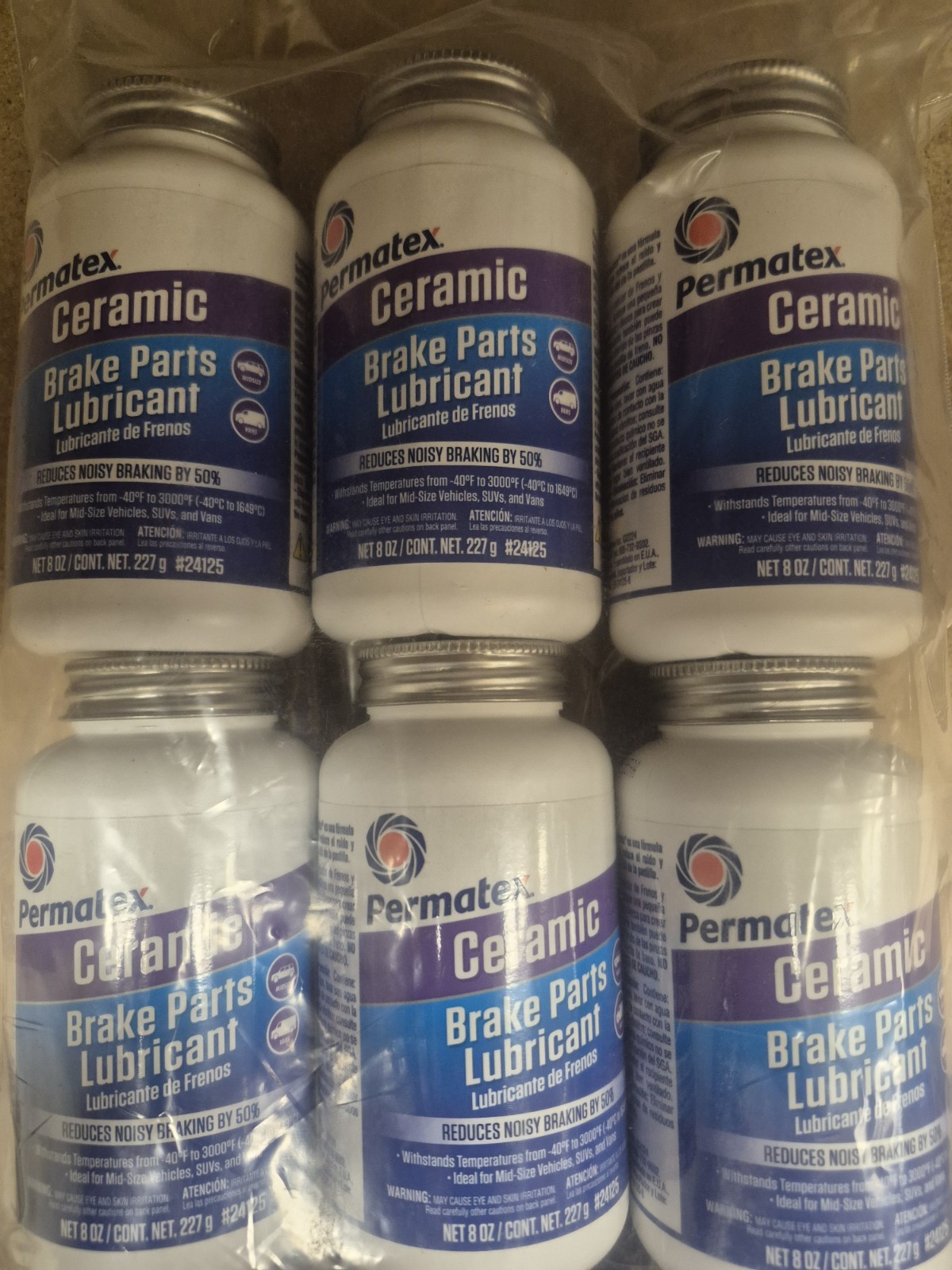 Permatex 24125 Ceramic Brake Parts Lubricant, 8 oz., Pack of 1
