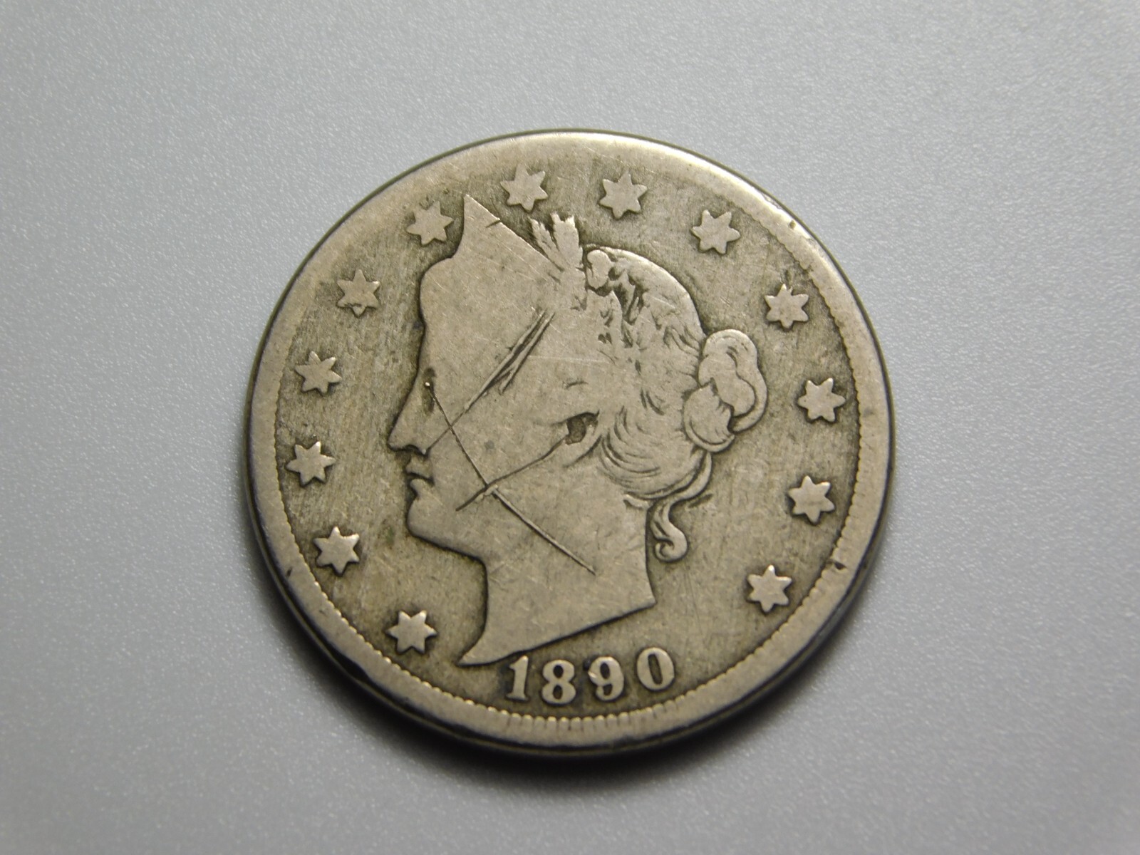 US COIN 1890 LIBERTY HEAD V NICKEL