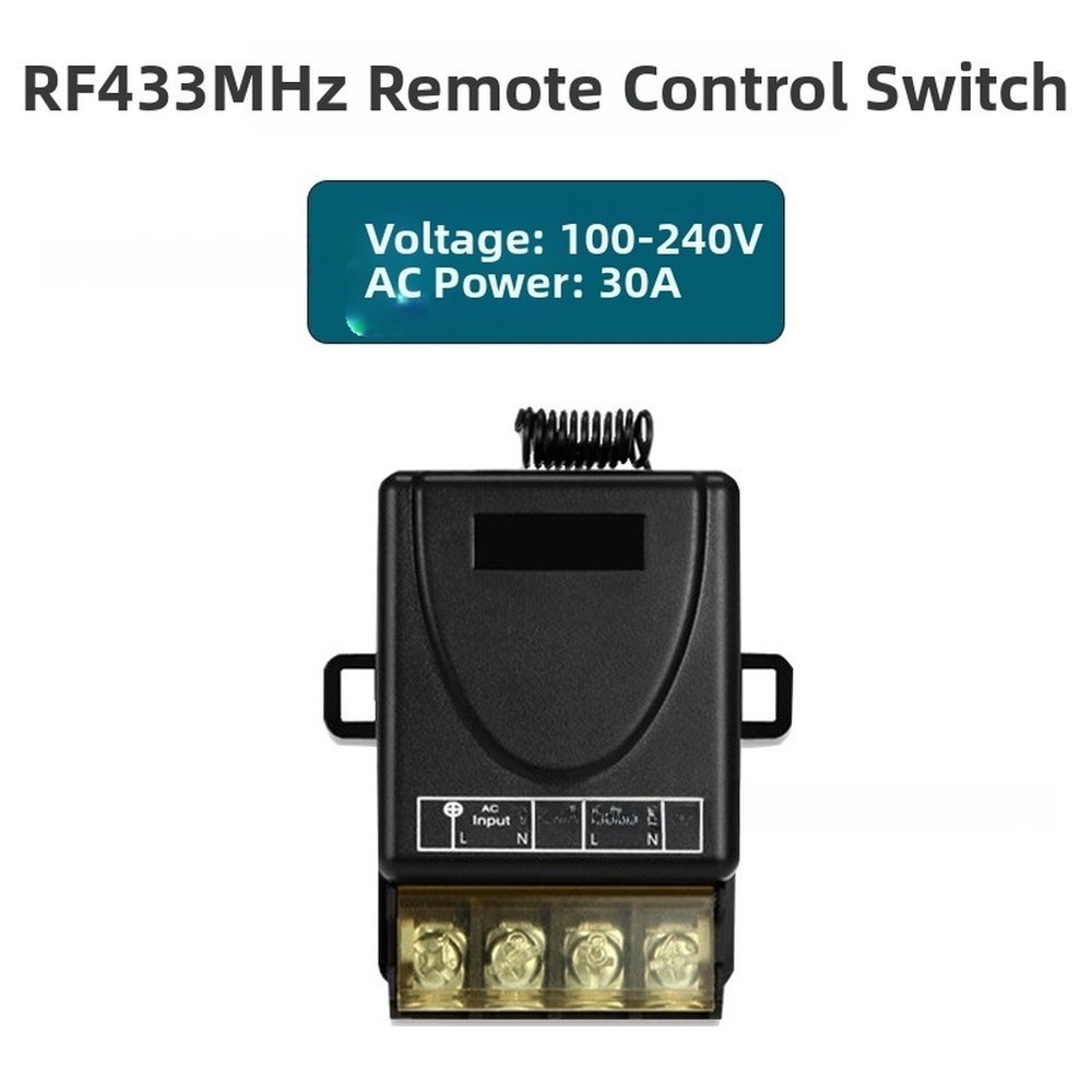 Wireless 30A Remote Control Switch 433MHz RF with 1000 Meter Range AC 90 250V