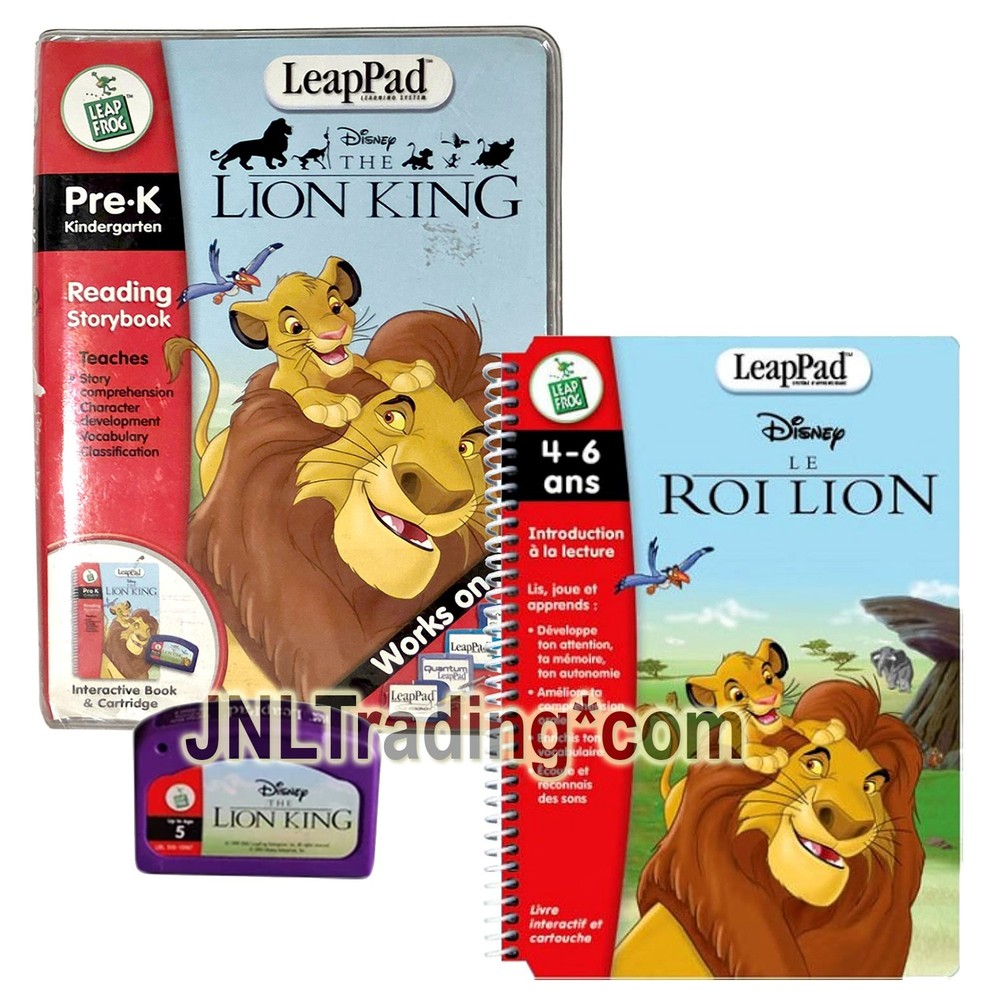 NBW  2003 LeapPad Learning System Pre-K Interactive Book & Cartridge LION KING