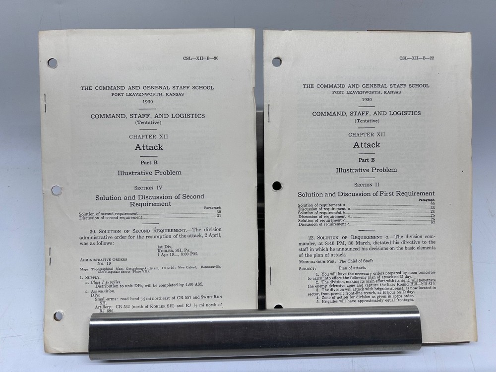 Attack, Command and General Staff School 1930, X 2