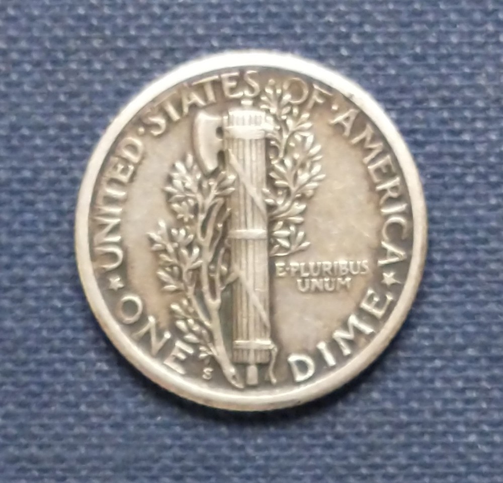 1924-S MERCURY DIME -- sharp Extremely Fine (EF) -- prev cleaning -- REDUCED!