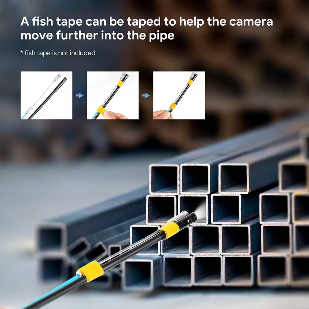 Waterproof Borescope, 4.3" LCD Screen, 16.5FT Cable