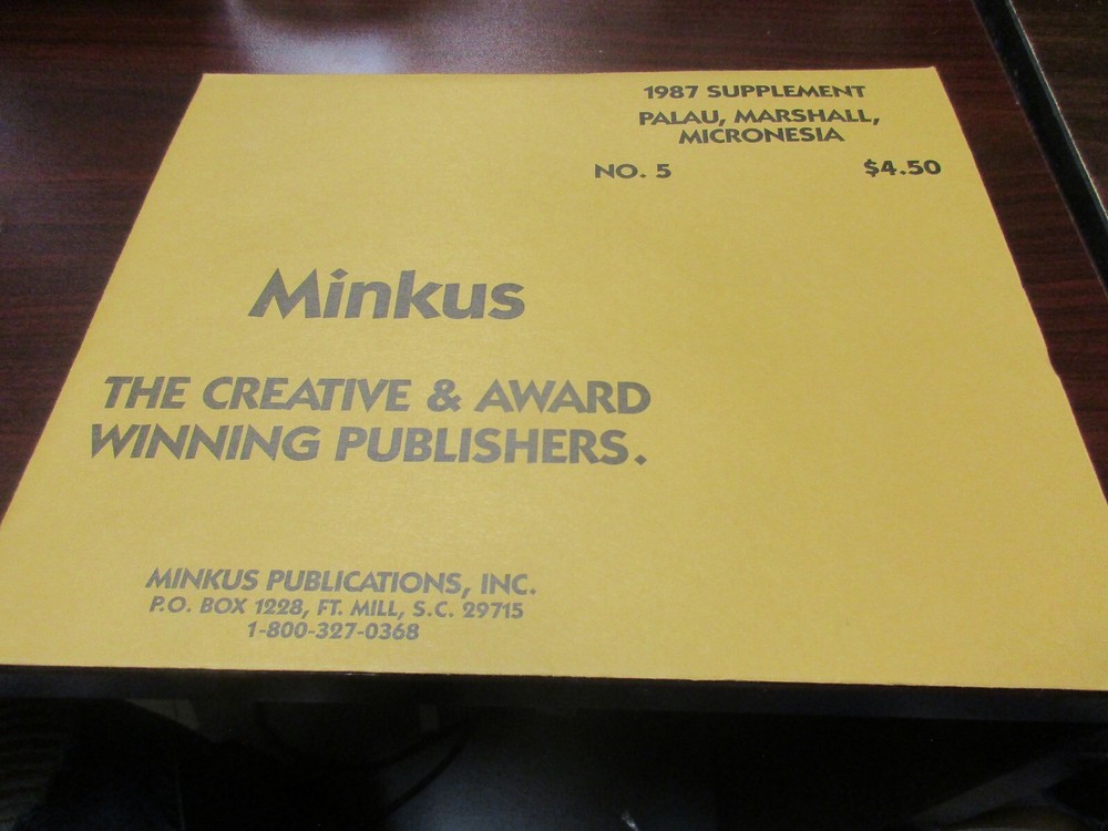 "MINKUS"  1987  SUPPLEMENT  PALAU,MARSHALL,MICRONESIA    W/FREE SHIPPING!!!