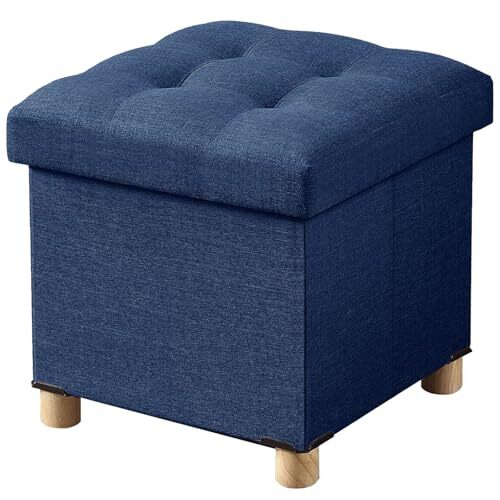 Small Ottoman with Storage, Small Storage Ottoman, Folding Storage Ottoman