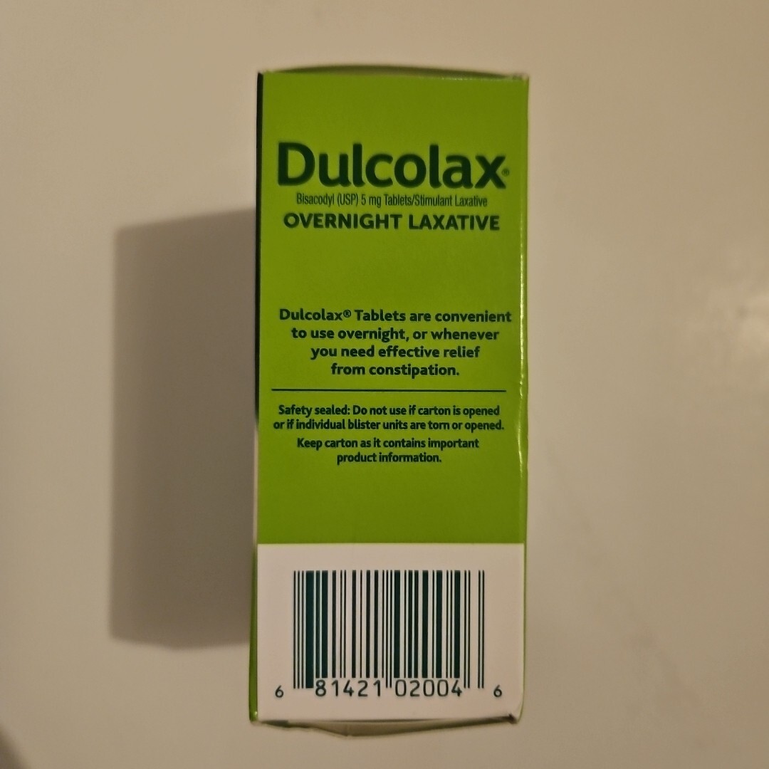 Dulcolax Laxative Tablets Reliable Overnight Relief 100 Ct Exp 2025+