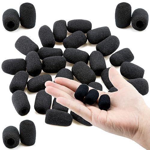 30 Pack Lapel Microphone Windscreen Headset Mic Foam Cover Pads Mini Size