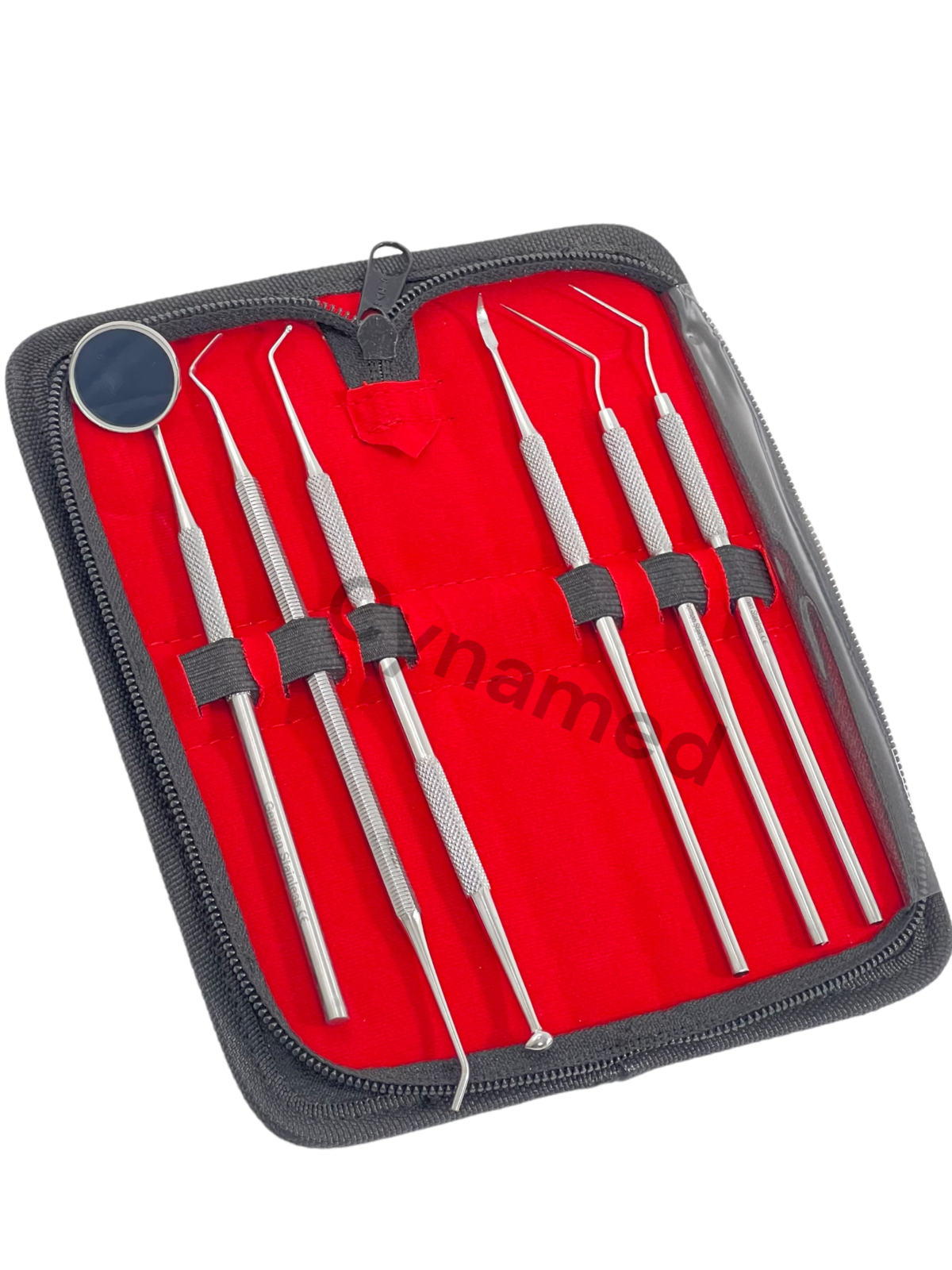 GERMAN Dental Scaler Pick Stainless Steel Tools with Inspection Mirror Set 6 PCS