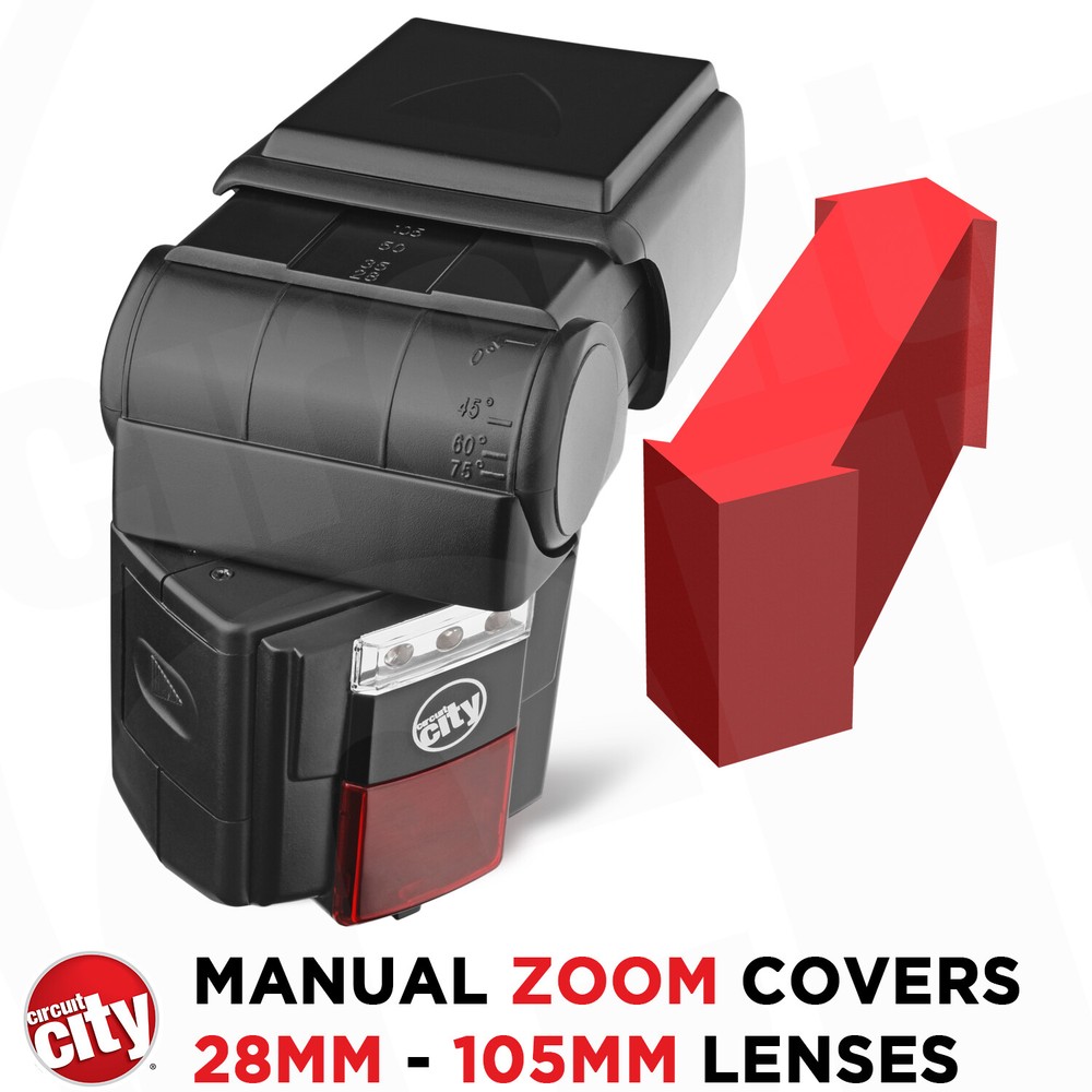 Circuit City Automatic Bounce Flash with LED Video Light for Nikon D40X D50 D90