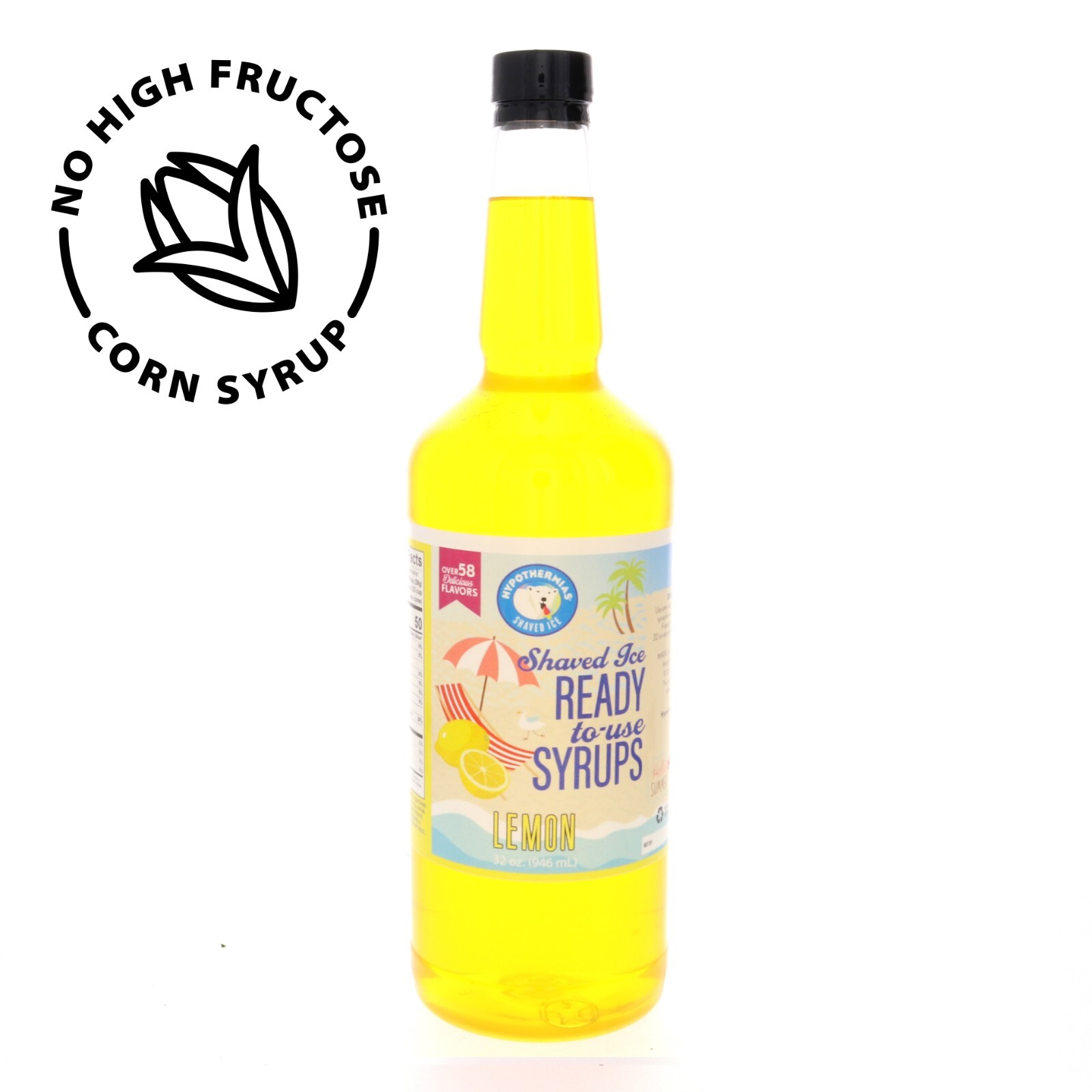 Hypothermias LEMON Flavor Syrup 🍧 Snow Cone machine Shaved Ice Syrup QUART