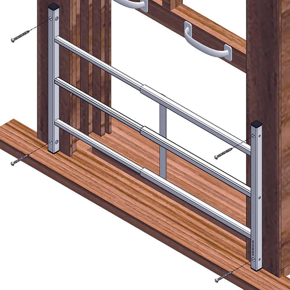 SEGAL S 4752 Fixed Window Guard, Single Pack, White – 22” – 38” Adjustable Width
